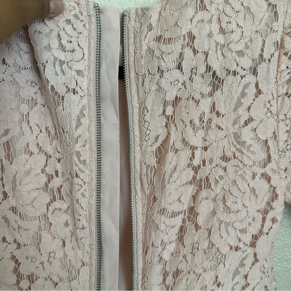ASOS‎ Lace Crop Top Midi Pencil Dress Sz 0 Pink - Picture 11 of 15